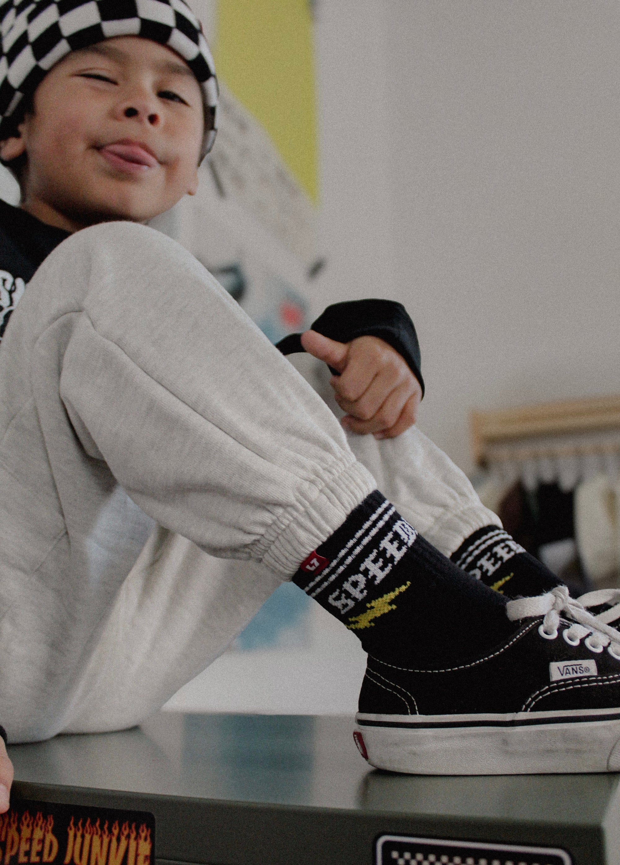 Speedster Crew Socks Black